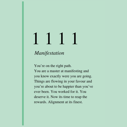 1111 Inspirational Angel Number Blank Lined Green Journal