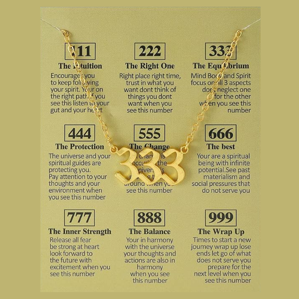 333 Angel Number Necklace