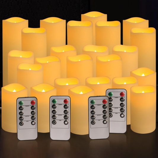 Set of 24 Flameless Candles