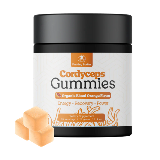 Cordyceps Gummies Organic Blood Orange Flavor for Energy, Recovery, Power