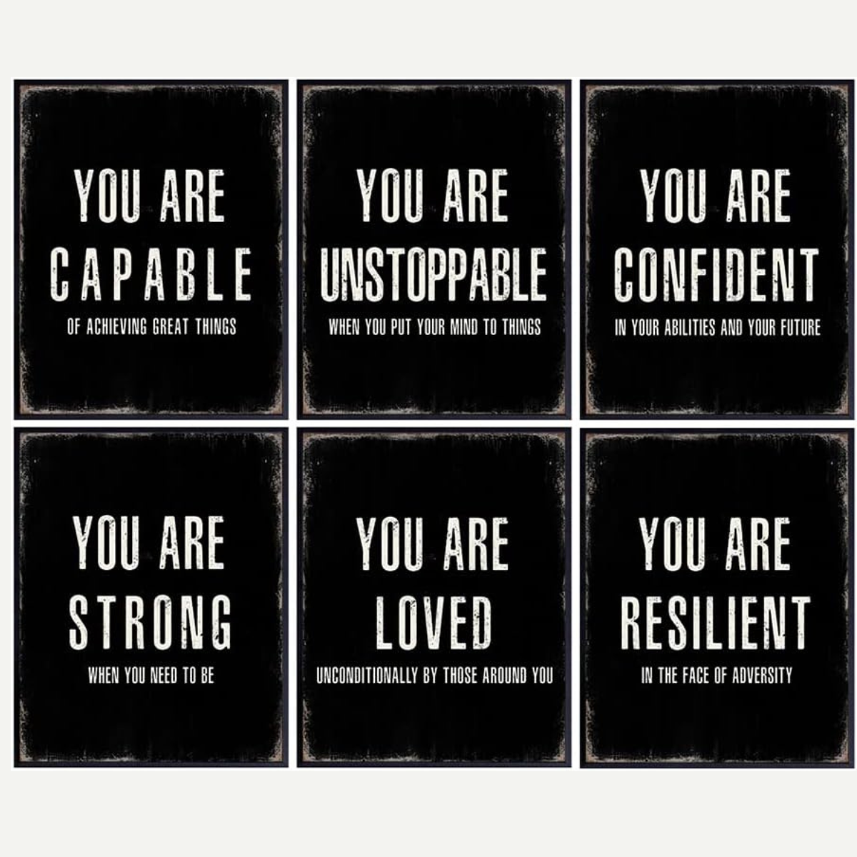 You Are Positive Affirmations Wall Art Set