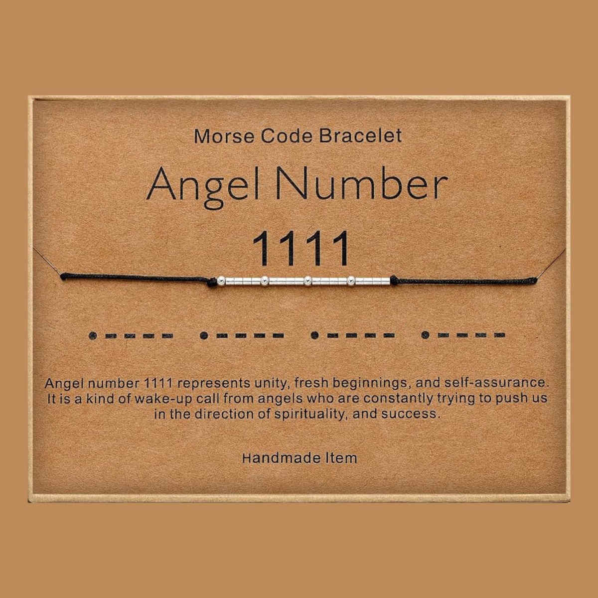Morse Code Angel Number 1111 Bracelet