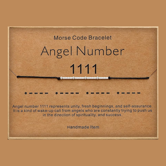 Morse Code Angel Number 1111 Bracelet