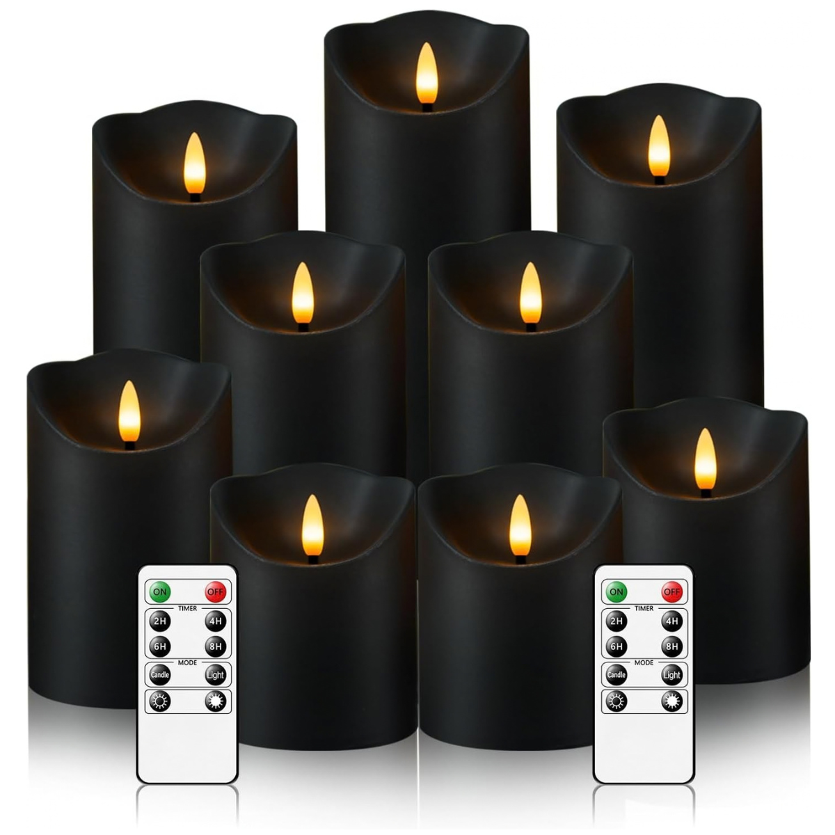 Black Flameless Candles
