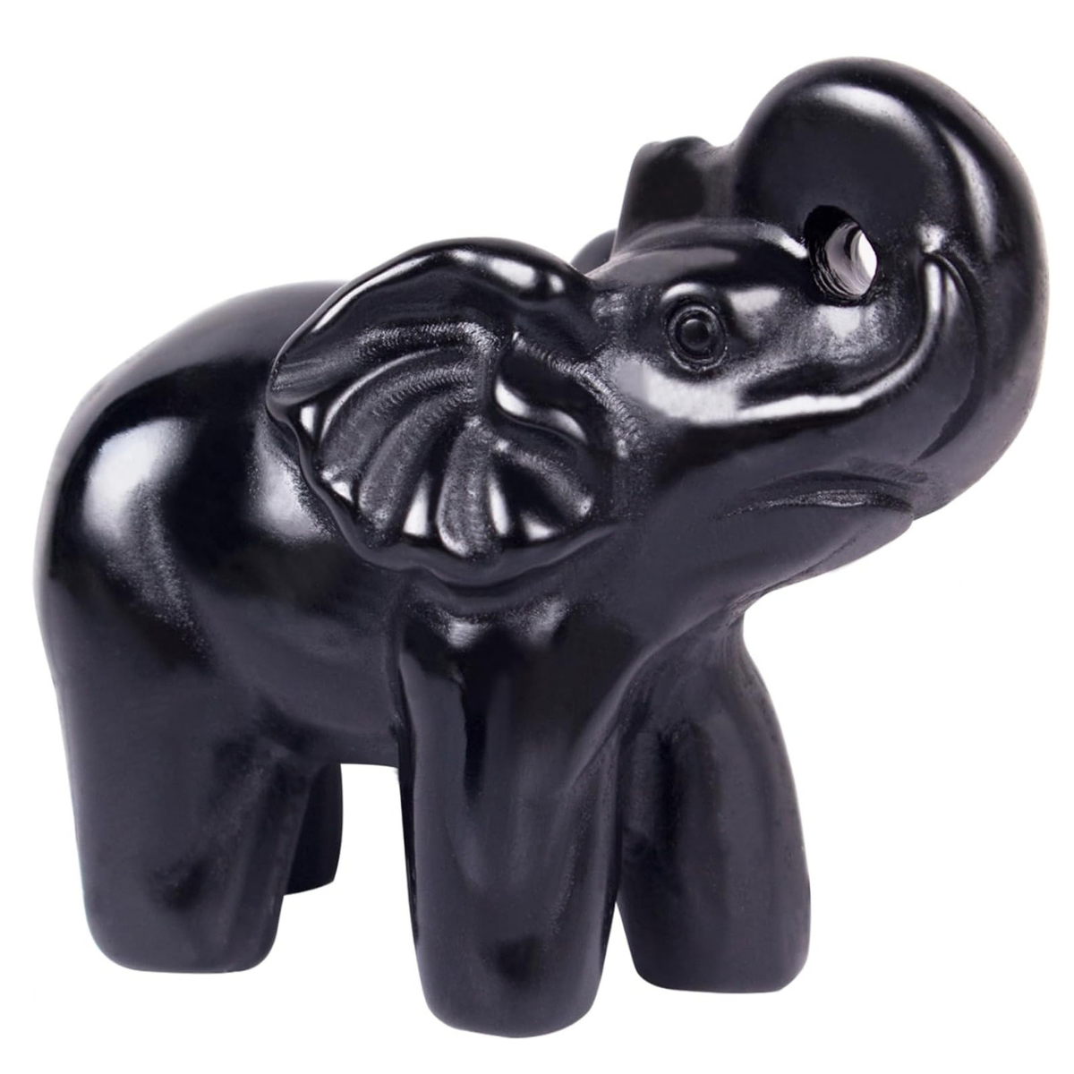 Black Obsidian Elephant Statue