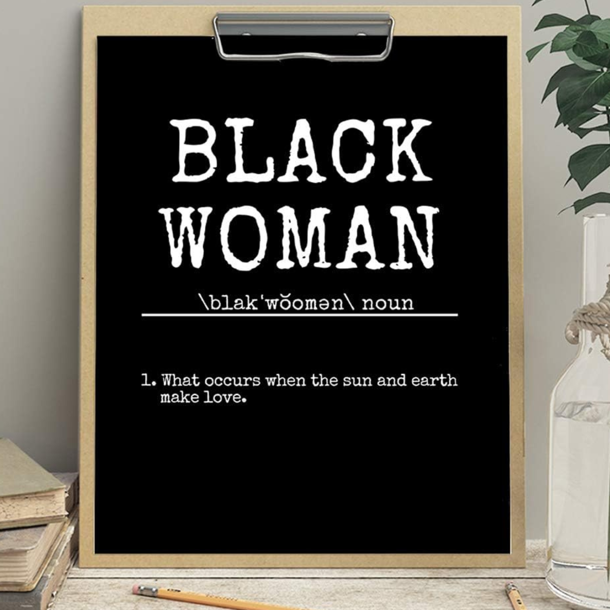 Black Woman Defined as Pure Love Wall Decor