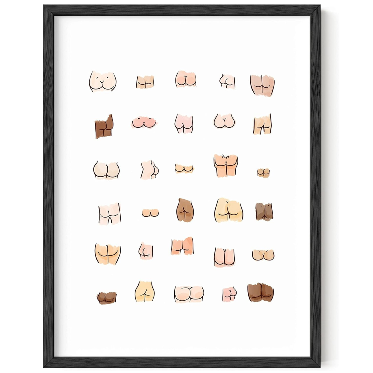 Butts Collage Wall Art Poster