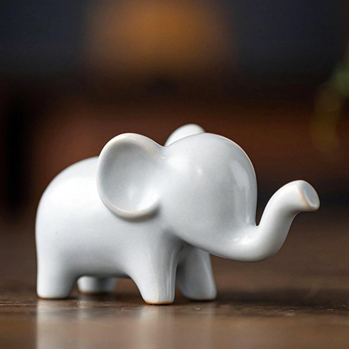 Ceramic Small Elephant Figurine