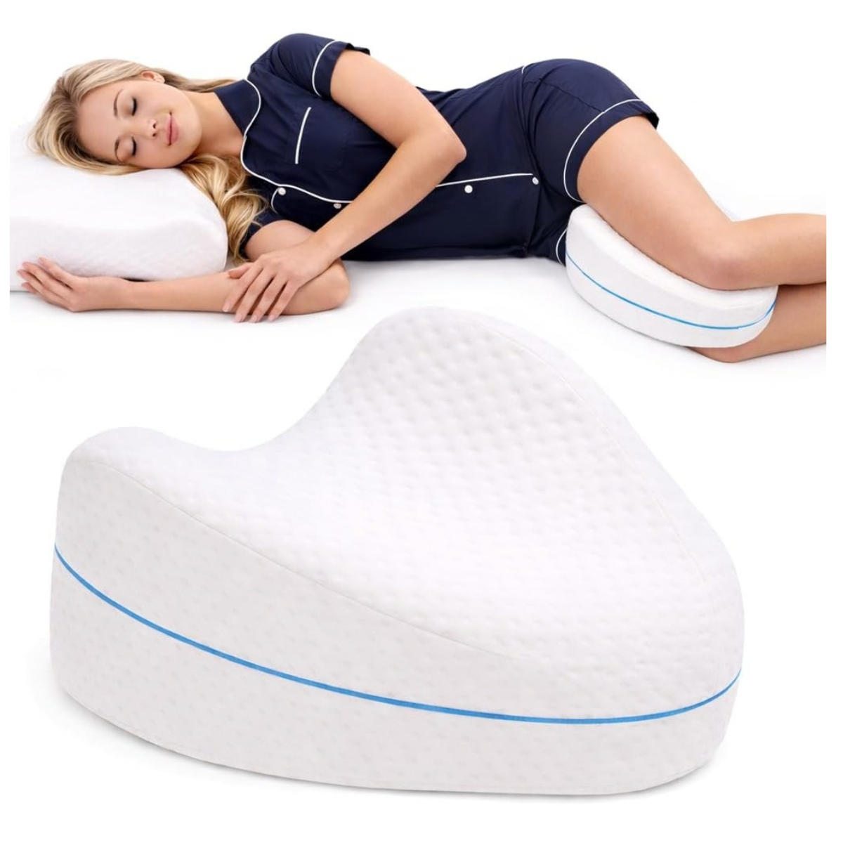 Leg & Knee Foam Support Pillow for Side Sleepers