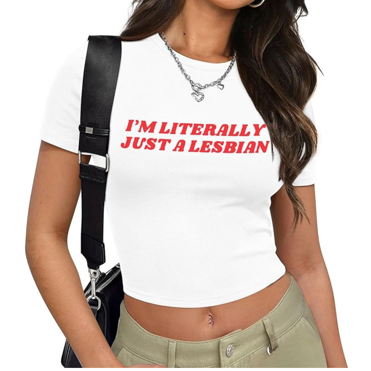 I'm Literally Just a Lesbian Pride Crop Top
