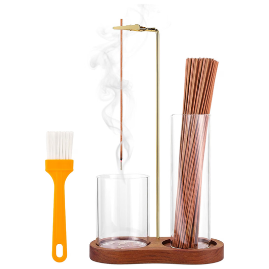 Incense Holder with Glass Ash Catcher