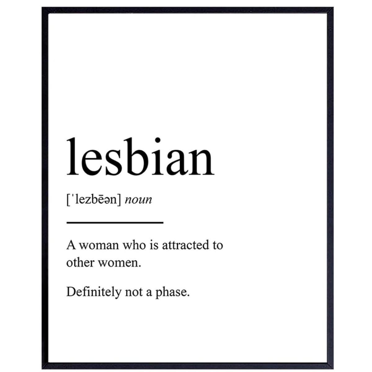 Definition of a Lesbian Wall Art