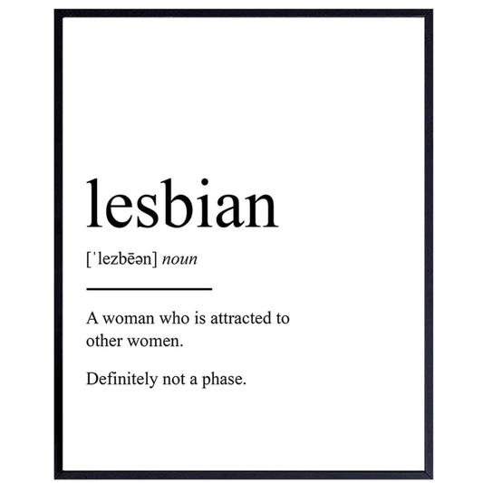 Definition of a Lesbian Wall Art