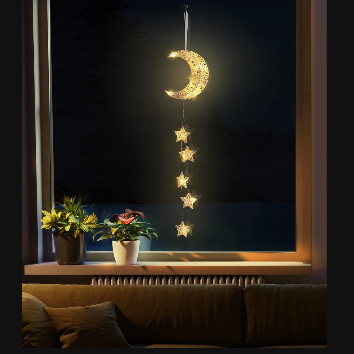 Moon Star Hanging Fairy Lights