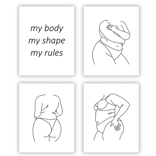 My Body - My Shape - My Rules Wall Art