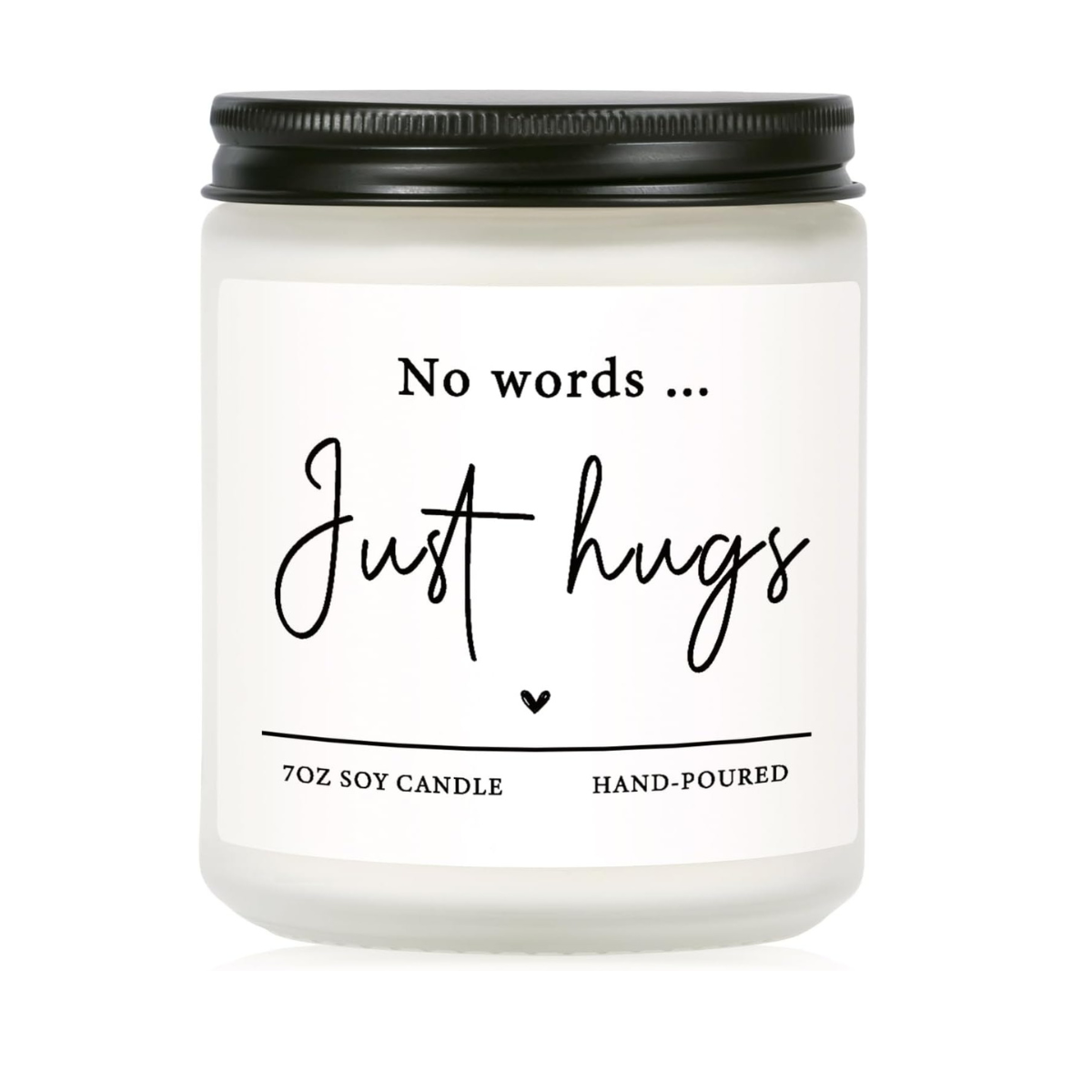 Sympathy Gifts for Loss of Loved One-No Words Just Hugs Lavender Scented Candle