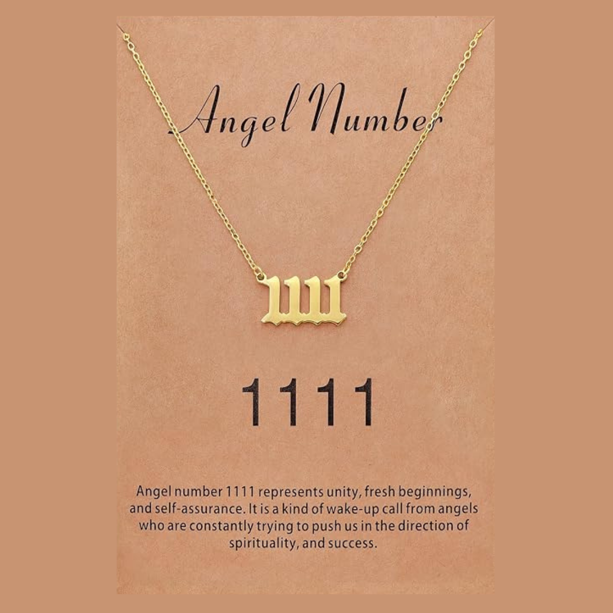 1111 Gold Angel Number Necklace