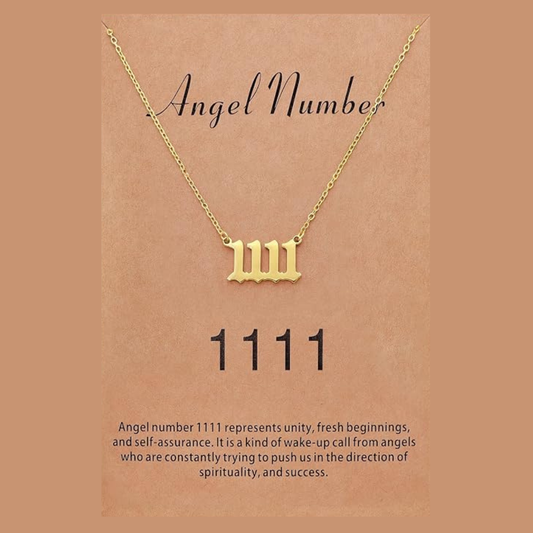 1111 Gold Angel Number Necklace