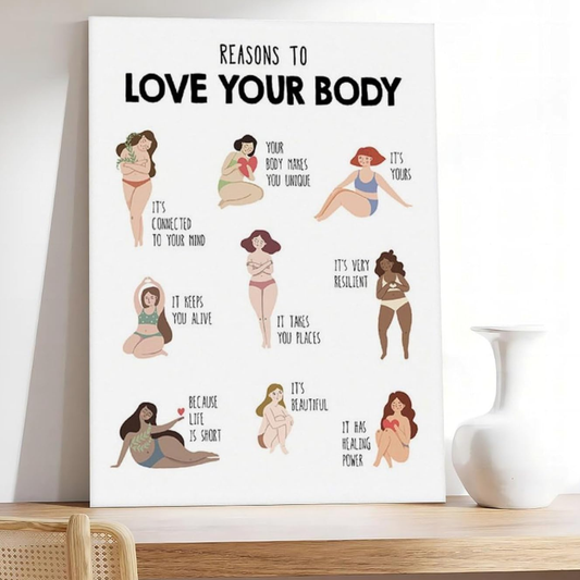 Reasons to Love Your Body Canvas Poster