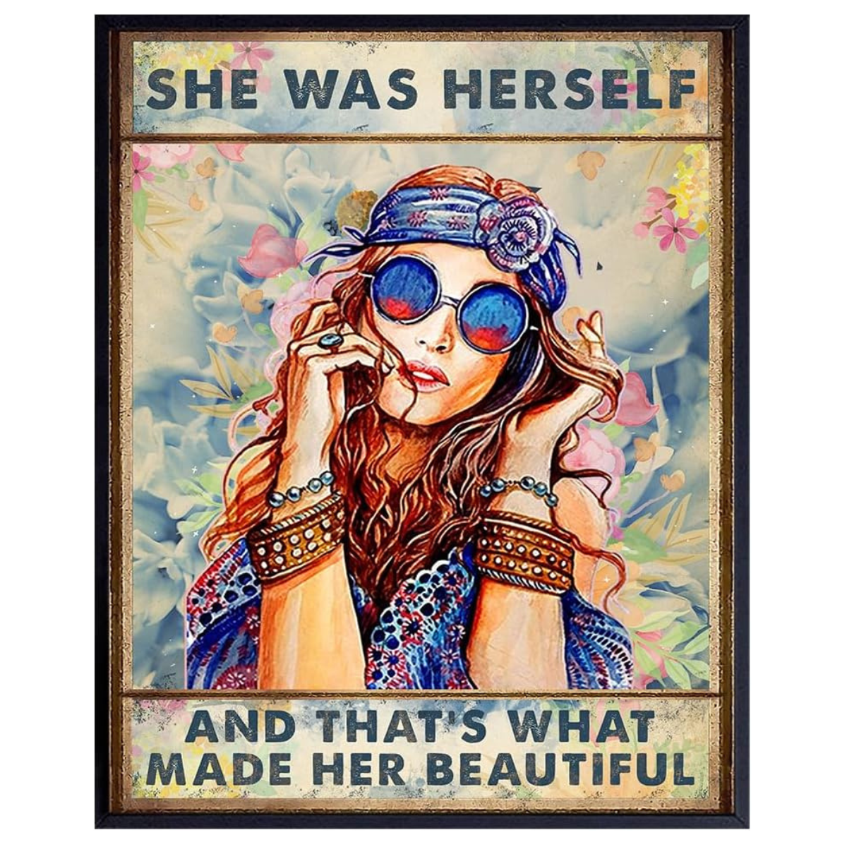 Boho Wall Decor "She was Herself adn that's what made her beautiful"