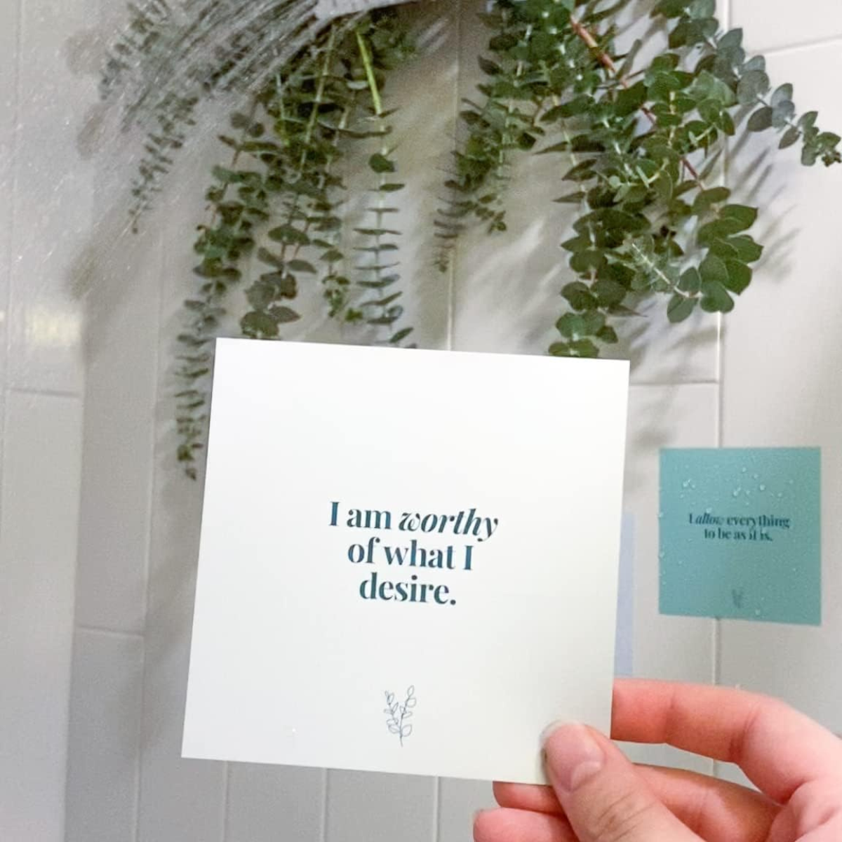 Positive Affirmation Cards for Shower