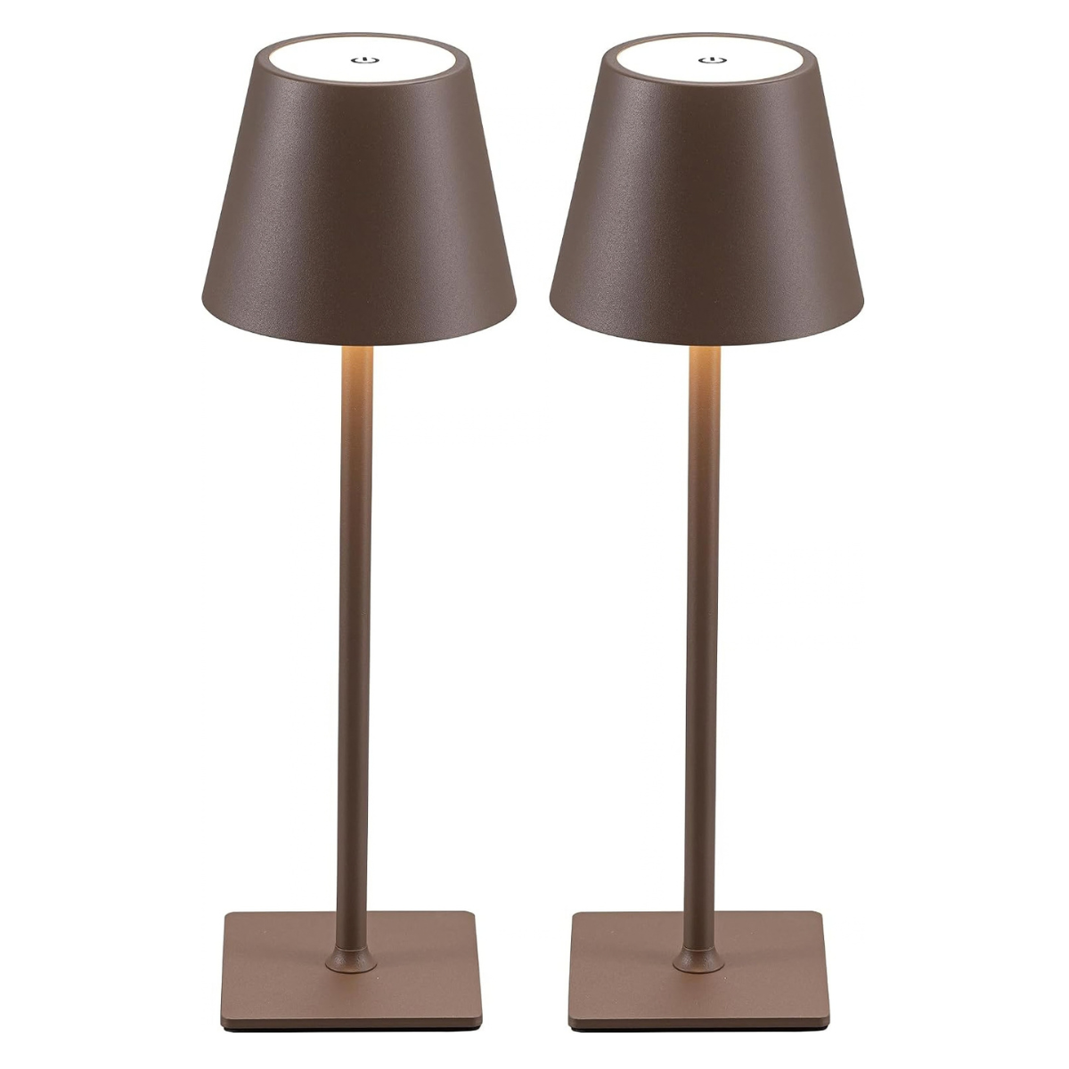 2 Pack Cordless Brown Table Lamps