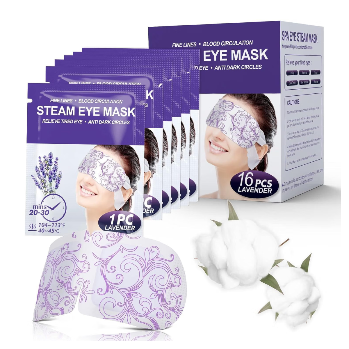 Lavender Steam Eye Masks