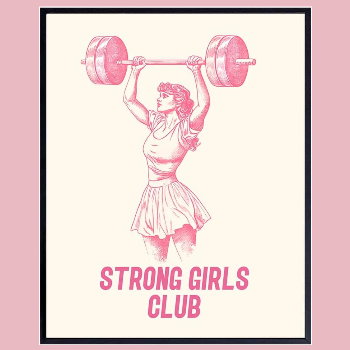 Strong Girls Club Empowering Poster