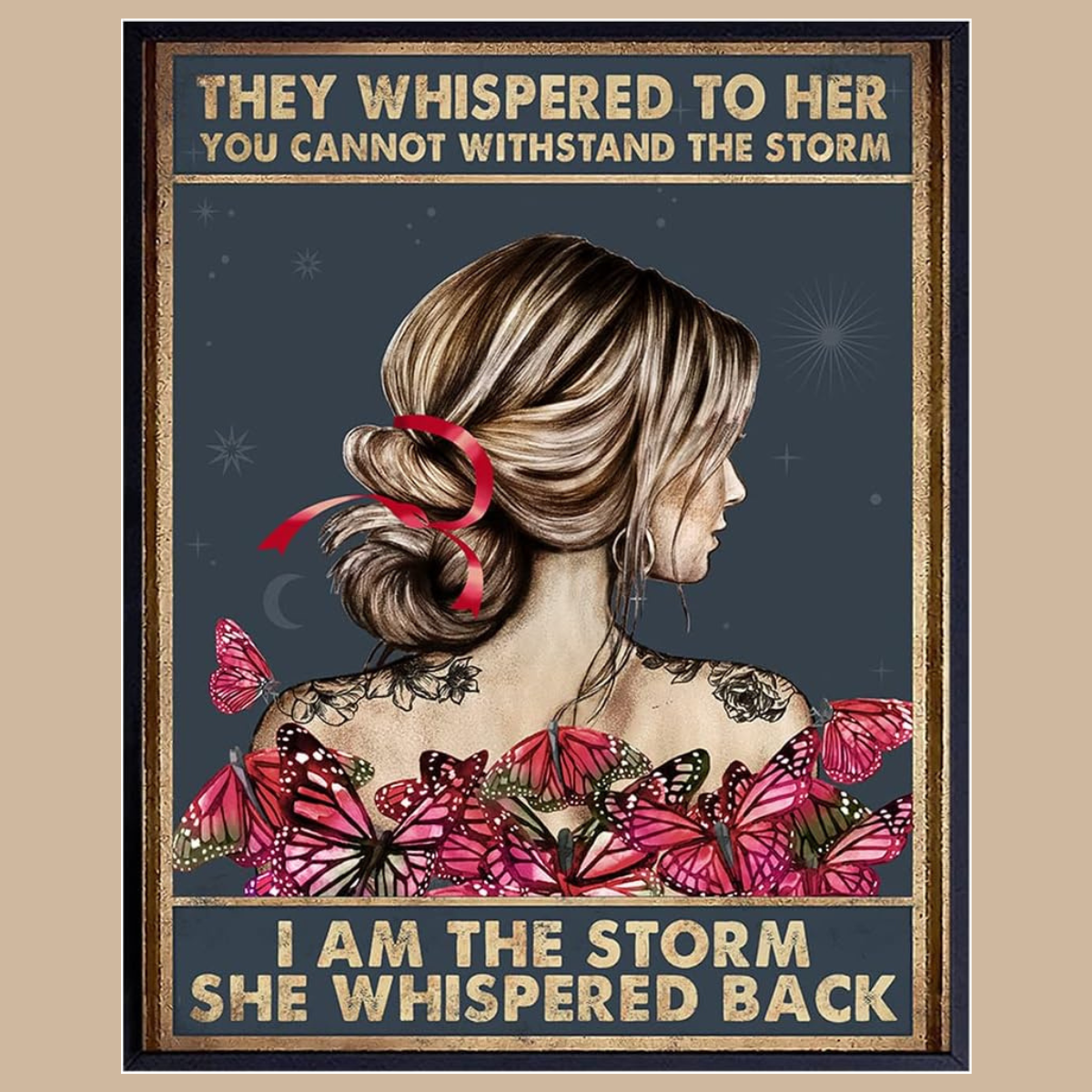 I Am the Storm Inspirational Reminder of Your Strength Empowering Poster