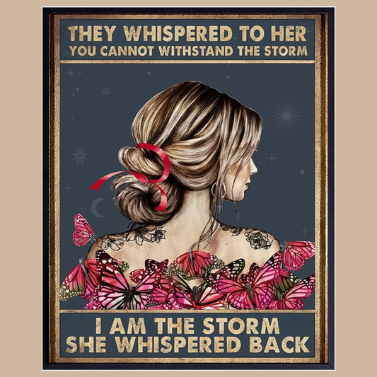 I Am the Storm Inspirational Reminder of Your Strength Empowering Poster