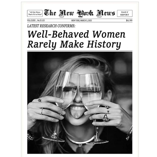 Well-Behaved Women Rarely Make History Black and White Canvas Print Wall Art