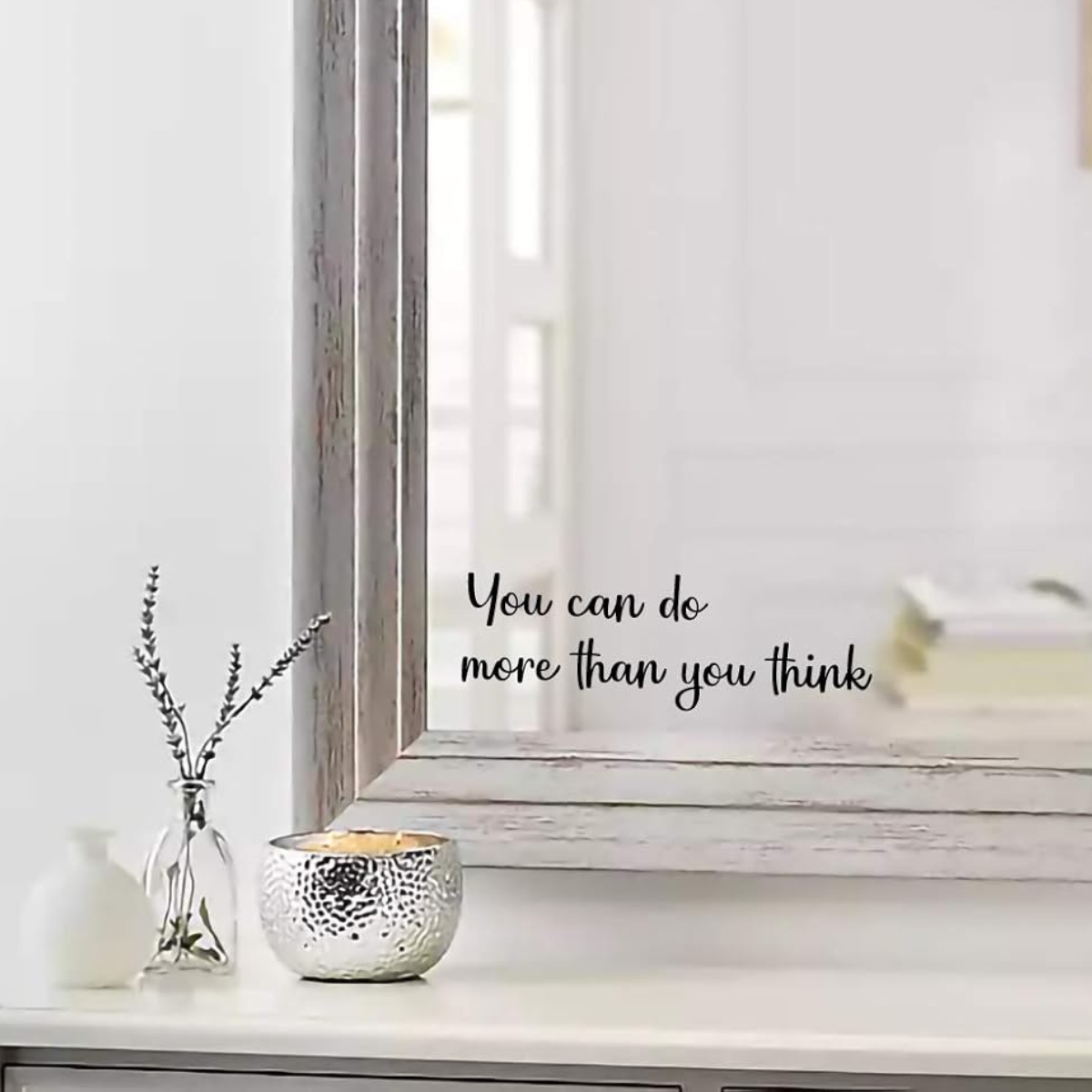You Can Do More Than You Think Inspirational Mirror Sticker